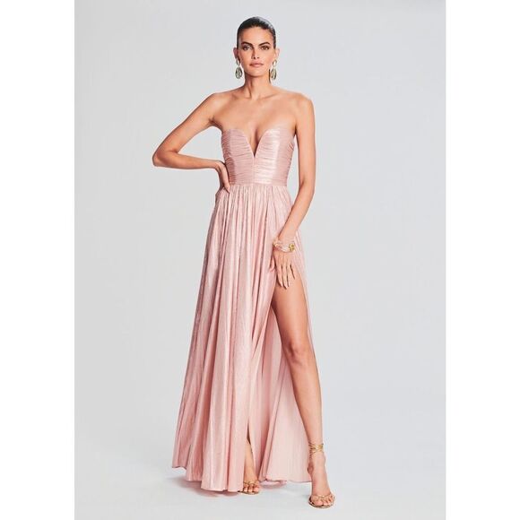 Retrofete MADELEINE Maxi Dress pink Large - Picture 1 of 11